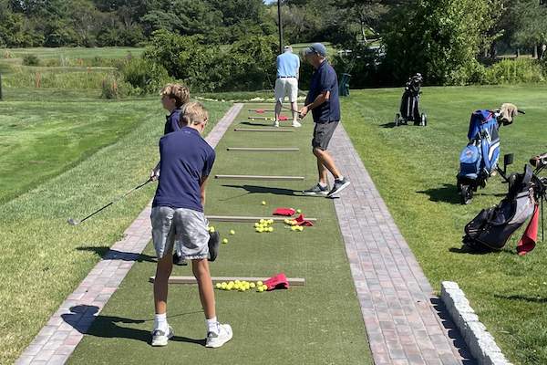 The practice range at Rockport Golf Club
