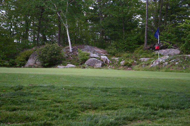 The third green at Rockport Golf Club