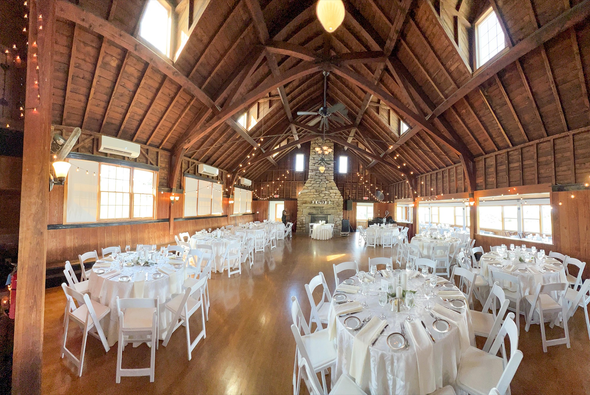 Wedding reception in the historic clubhouse